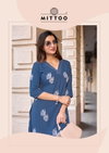 Albella Vol 3 By Mittoo Rayon Threadwork Online Kurti With Bottom Wholesale
